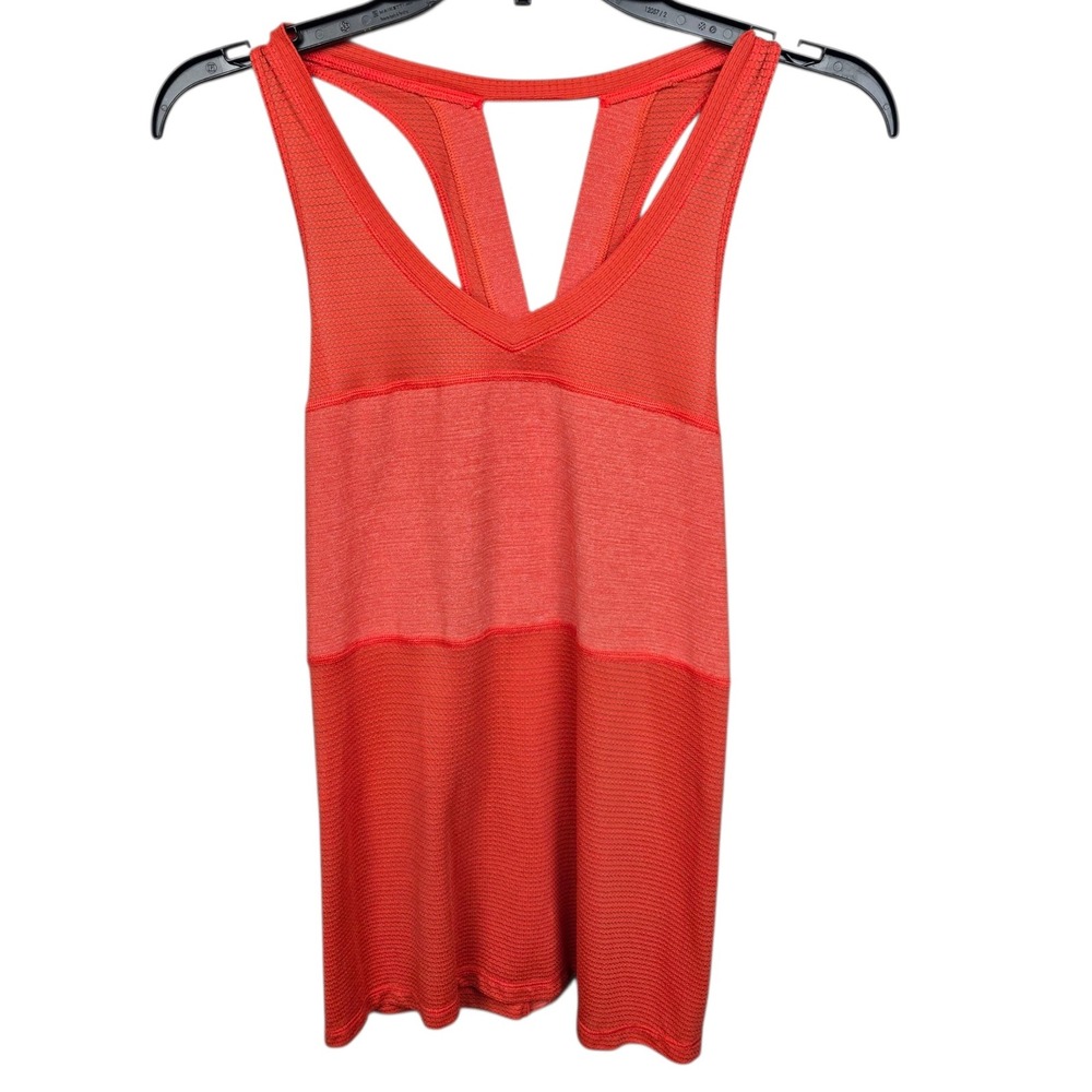 Lululemon‎ Tank Top Womens Racerback Orange Red Workout Exercise Athletic Gym 8?